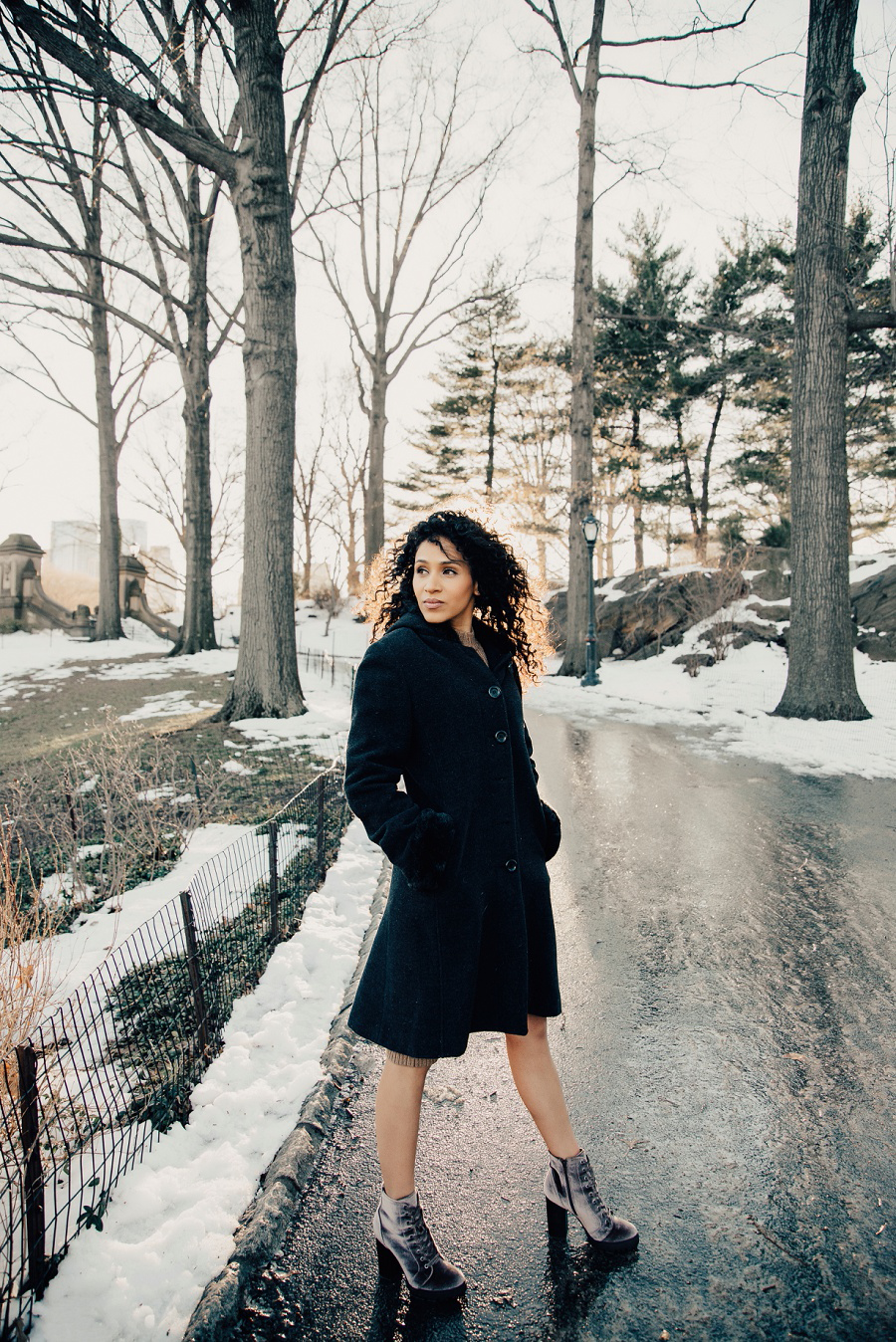 Snowy Central Park Engagement Session by Tamara GIbson www.tamara-gibson.com