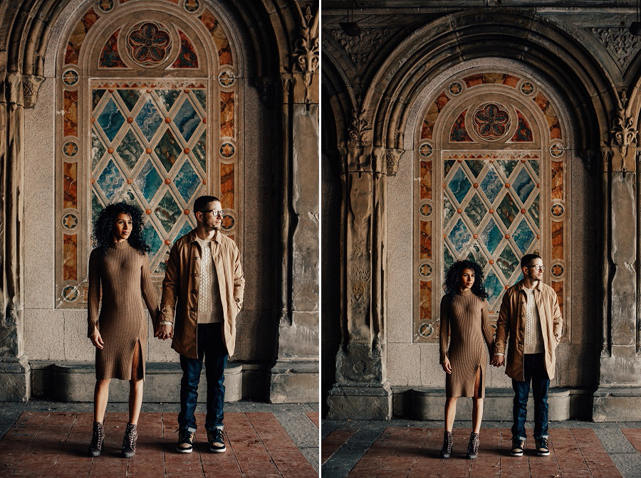 Snowy Central Park Engagement Session by Tamara GIbson www.tamara-gibson.com