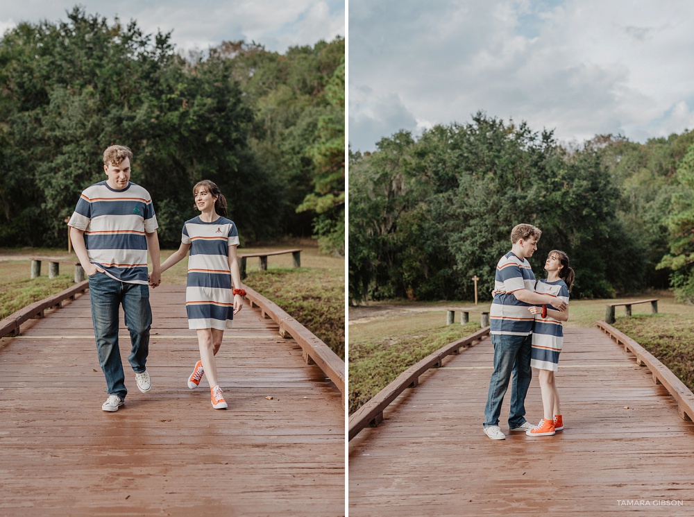 Forrest Pond Lodge Engagement Session in Ludowici GA