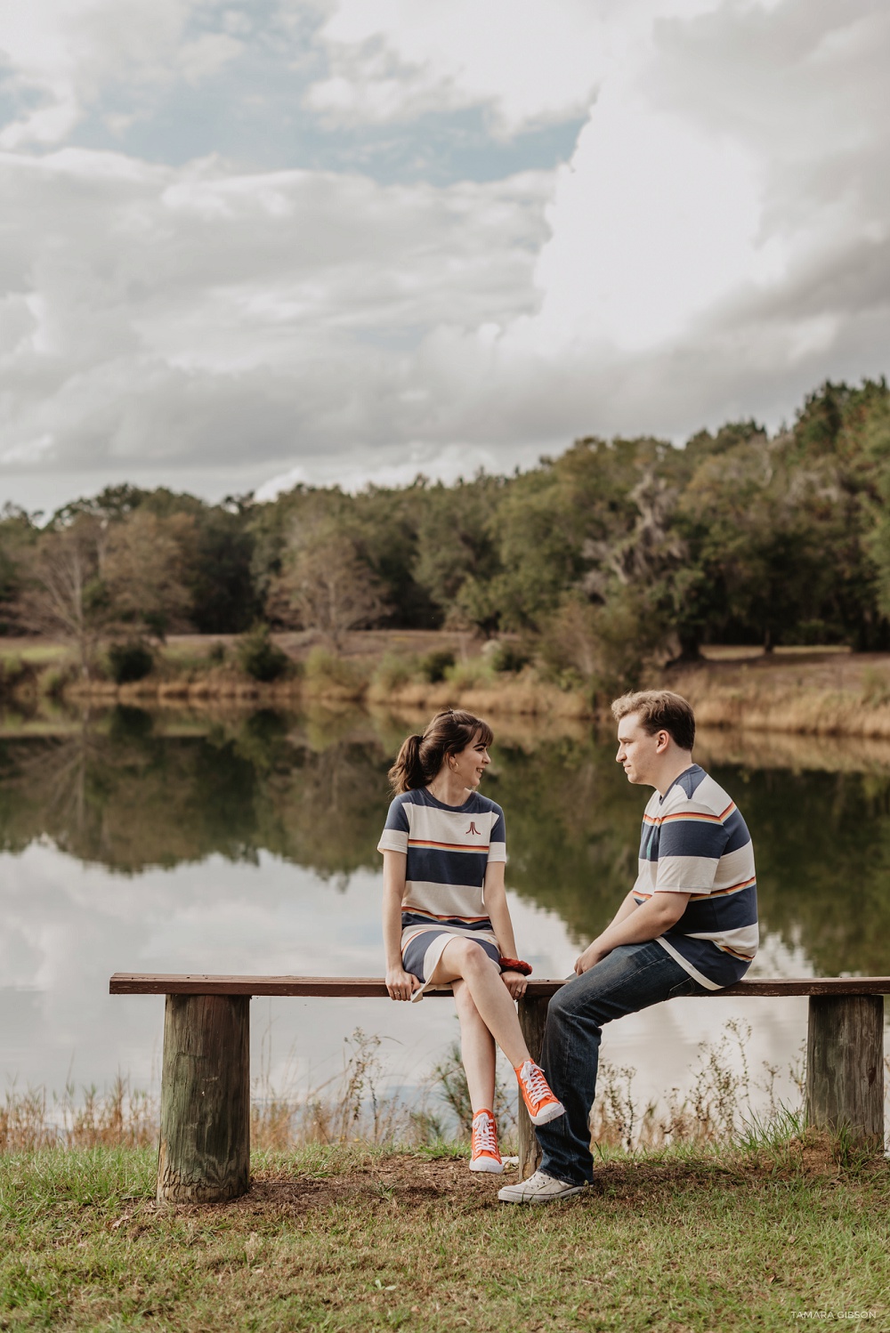 Forrest Pond Lodge Engagement Session in Ludowici GA