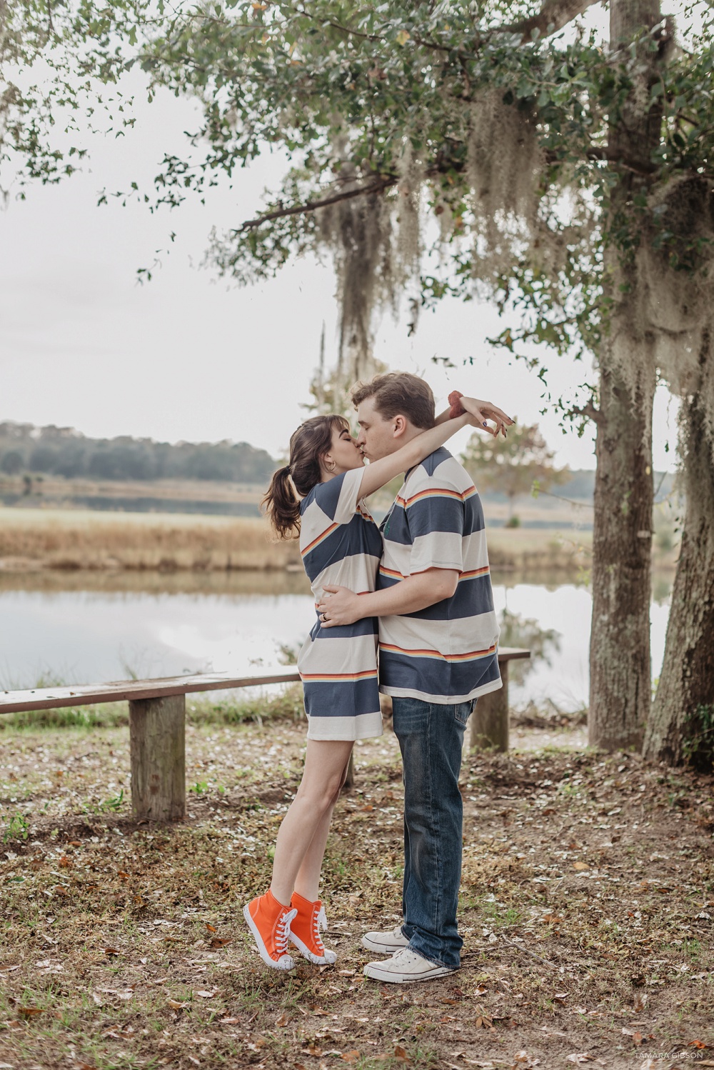 Forrest Pond Lodge Engagement Session in Ludowici GA