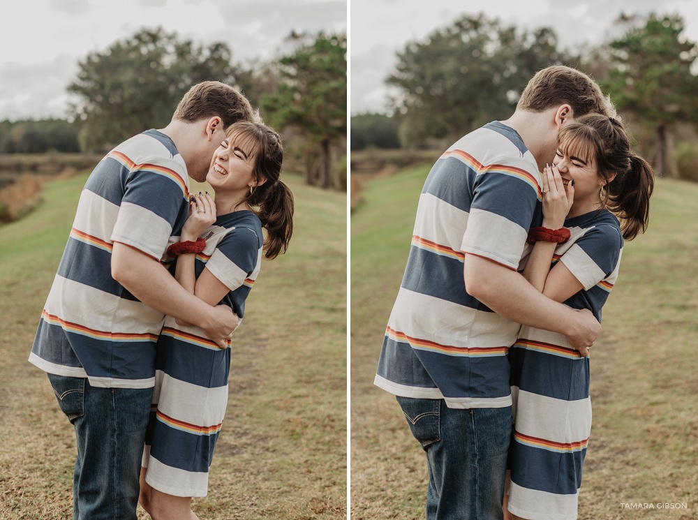 Forrest Pond Lodge Engagement Session in Ludowici GA