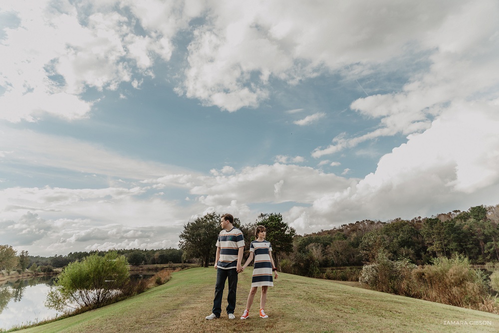 Forrest Pond Lodge Engagement Session in Ludowici GA