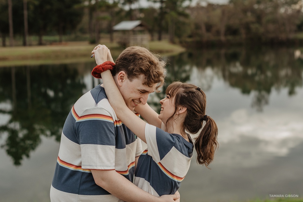 Forrest Pond Lodge Engagement Session in Ludowici GA