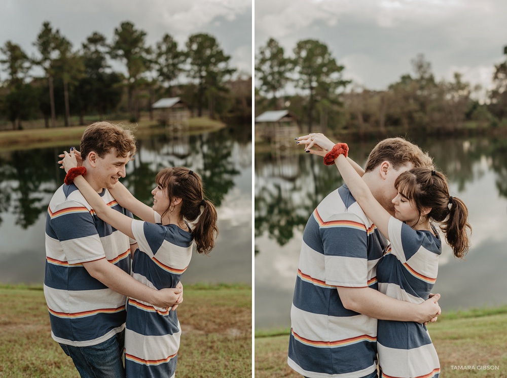 Forrest Pond Lodge Engagement Session in Ludowici GA