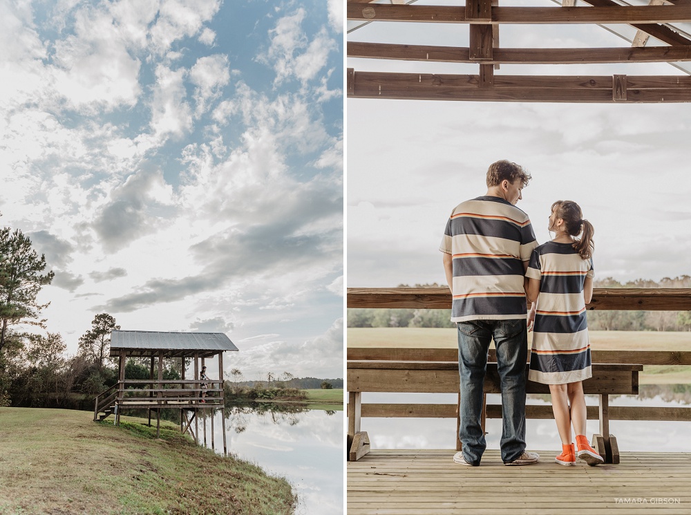 Forrest Pond Lodge Engagement Session in Ludowici GA